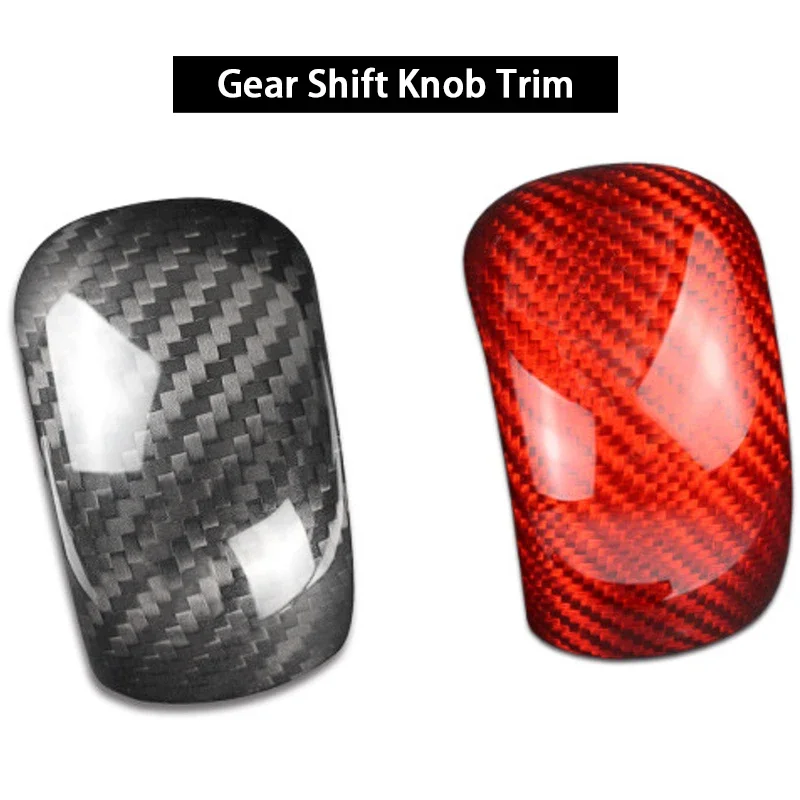 3*3 3K Twill Carbon Fiber Gear Shift Knob Dry Carbon Shifter Trim for Subaru Forester IV 4TH Generation SJ 2013 - 2017