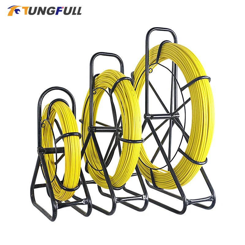 

8mm x100m Guide Device Fiberglass Duct Rodder Cable puller Fish Tape Continuous Reel Wire Cable Running Puller Rod