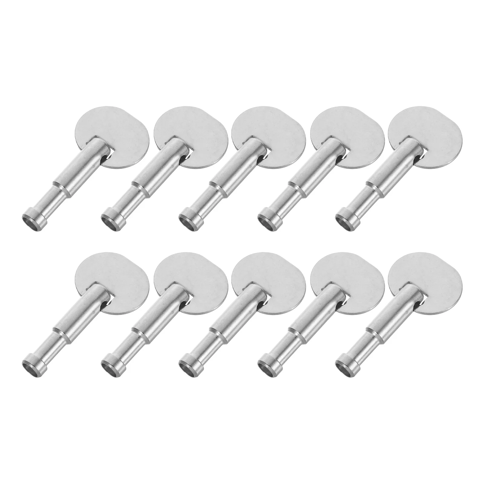 

10 Pcs Musical Movement Replacement Metal Windup Keys Clockwork Winder T-bar Knobs Box Mechanism Silver