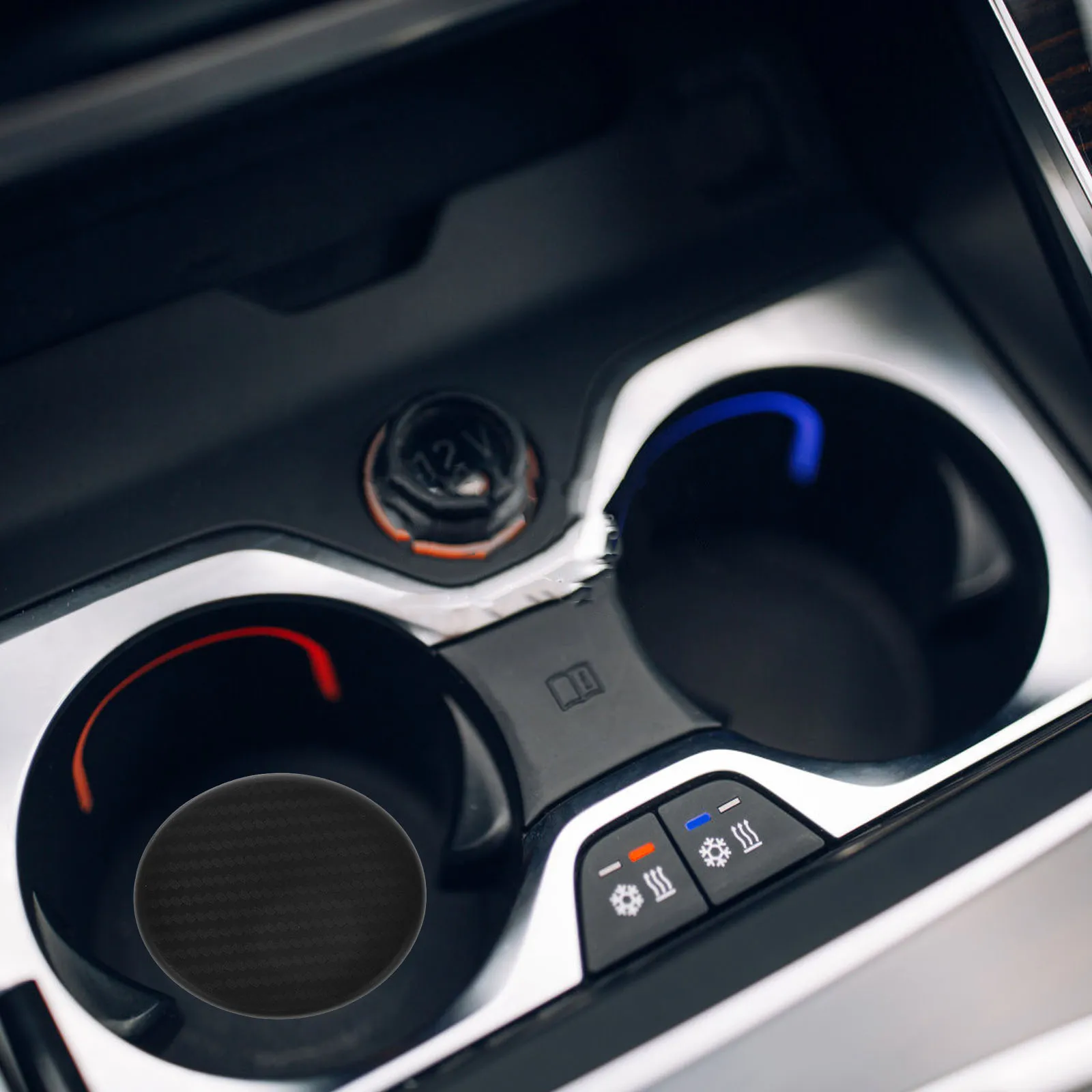 

4Pcs Silicone Car Coasters Anti-Slip Design Insulation Feature Compatible with Various Cup Holders Car Drink Coaster