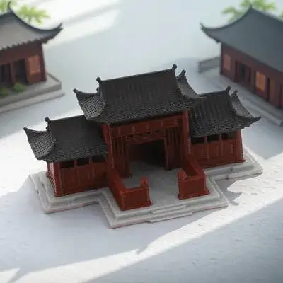 جناح صغير على الطراز الصيني ملحقات حوض السمك خزان الأسماك المناظر الطبيعية المناظر الطبيعية زخرفة المناظر الطبيعية الصغيرة #6