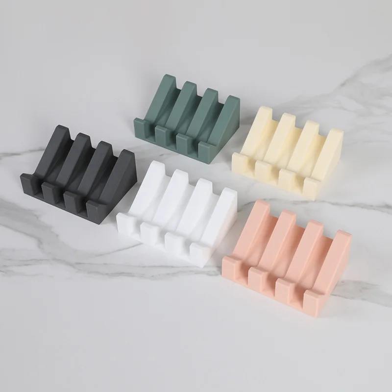 Soap Holder Soap Drain Dish Bathroom Tilt Drain Soap Box Portable Sponge Tray Creative Kitchen Sponge Storage Rack