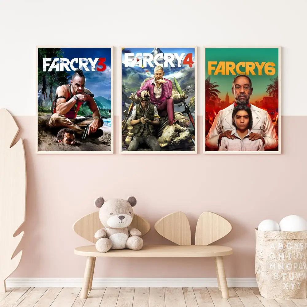 Thrilling Open World F-Far Crys Game Poster Versatile HD Waterproof Wall Art Self-Adhesive Decor for Any Space Ideal Gift