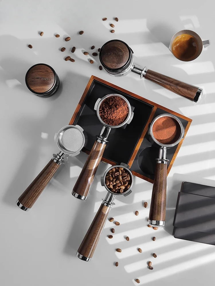 

for MHW-3 Bomber Italian coffee machine without bottom handle modification 51/54/58mm Walnut wood handle