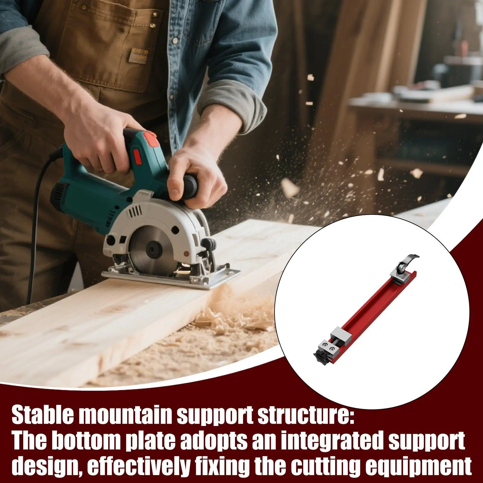 قابل للتعديل آلة قطع قاعدة دليل السكك الحديدية 240 مللي متر 360 مللي متر ABS منشار دائري دليل تحديد المواقع المشبك 2-Way عكس مشبك النجارة