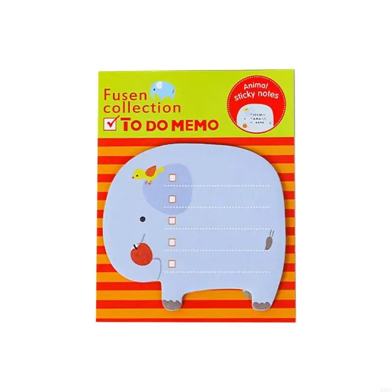 918C para Creative for Time Sticky Memo Pad Animal dibujos animados publicado It Pads marcador escritura para