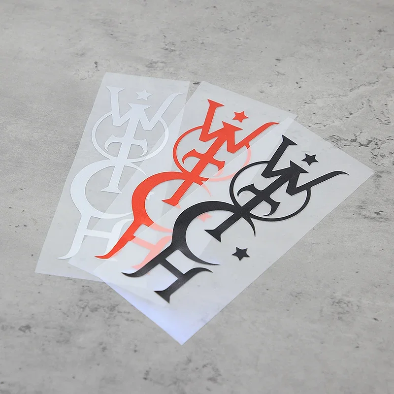 1PC Colorful Unique Font Car Decals, Different Color - Coded Designs, Perfect for Car Enthusiasts Loving Trendy Styles