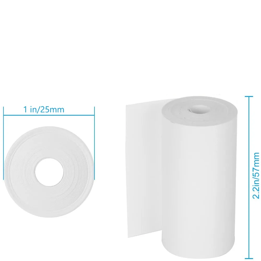 5/10/15/20 57*25mm Thermal Paper White Children Camera Instant Print Kids Camera Printing Paper Replacement Accessories Parts