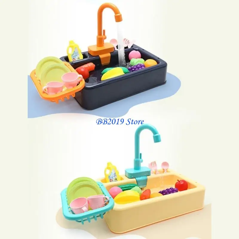 Q0kb gootsteen speelgoed vaatwasser spelen speelgoed met stromend water keuken speelgoedgerechtspeelgoed