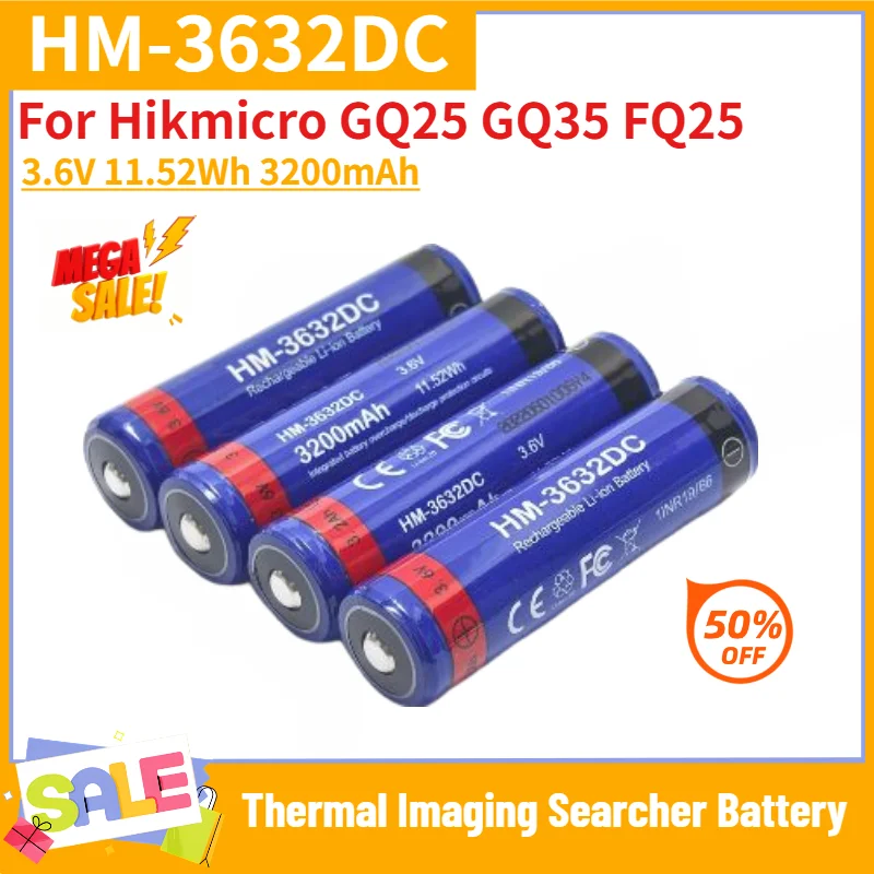 Image of HM-3632DC Akku 3,6V 11,52Wh 3200mAh für Hikmicro GQ25 GQ35 FQ25 Wärmebildsuchgerät Wiederaufladbarer Lithium-Akku