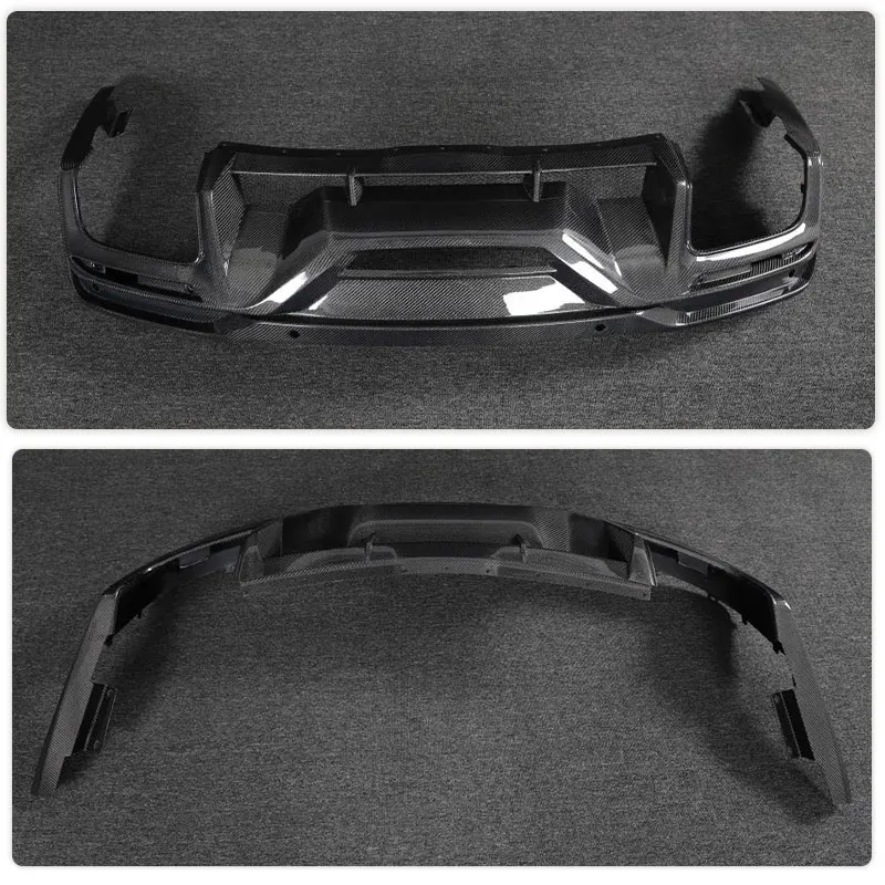 Car Rear Bumper Diffuser Lip Spoiler for Ford Mustang Dark Horse 2024 Racing Rear Diffuser Apron Lip Guard Body Kit Carbon Fiber