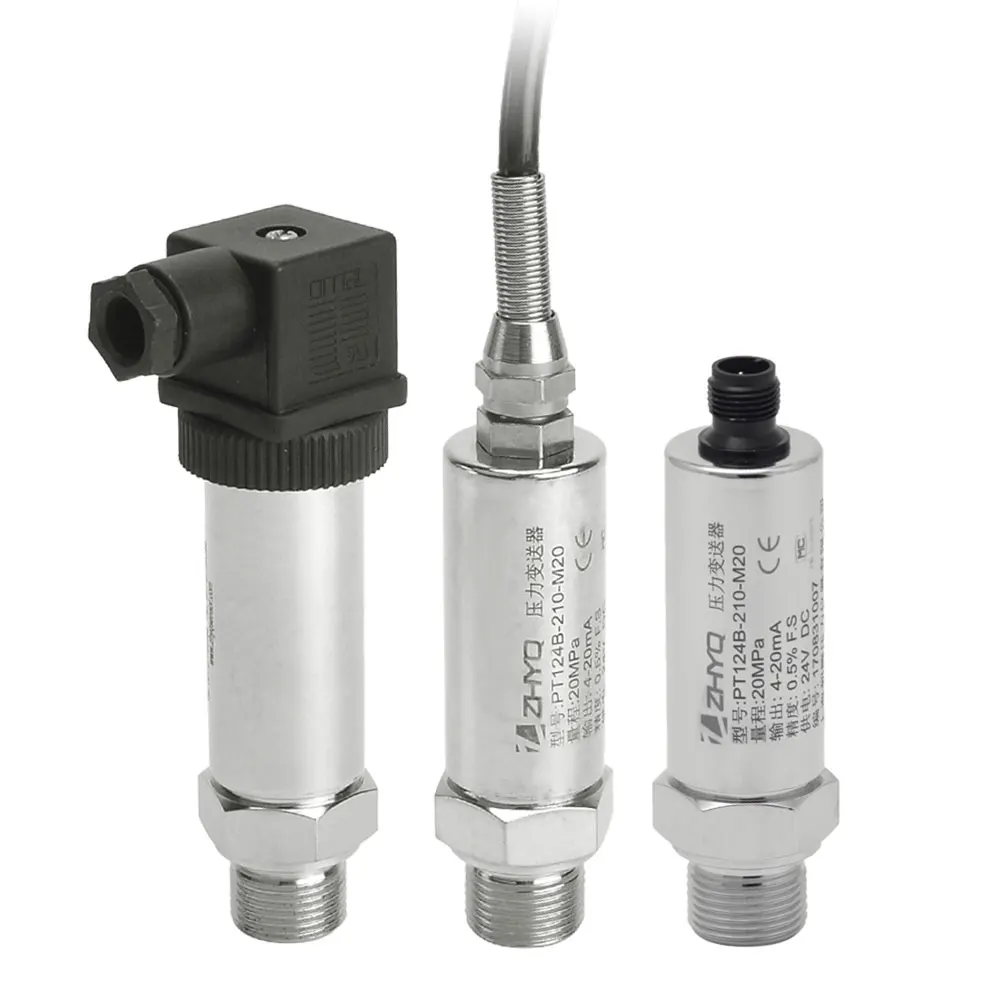 

Промышленный датчик давления жидкости с резьбовым креплением, диапазон 100-1500 бар, защита IP65, выход 4-20 мА