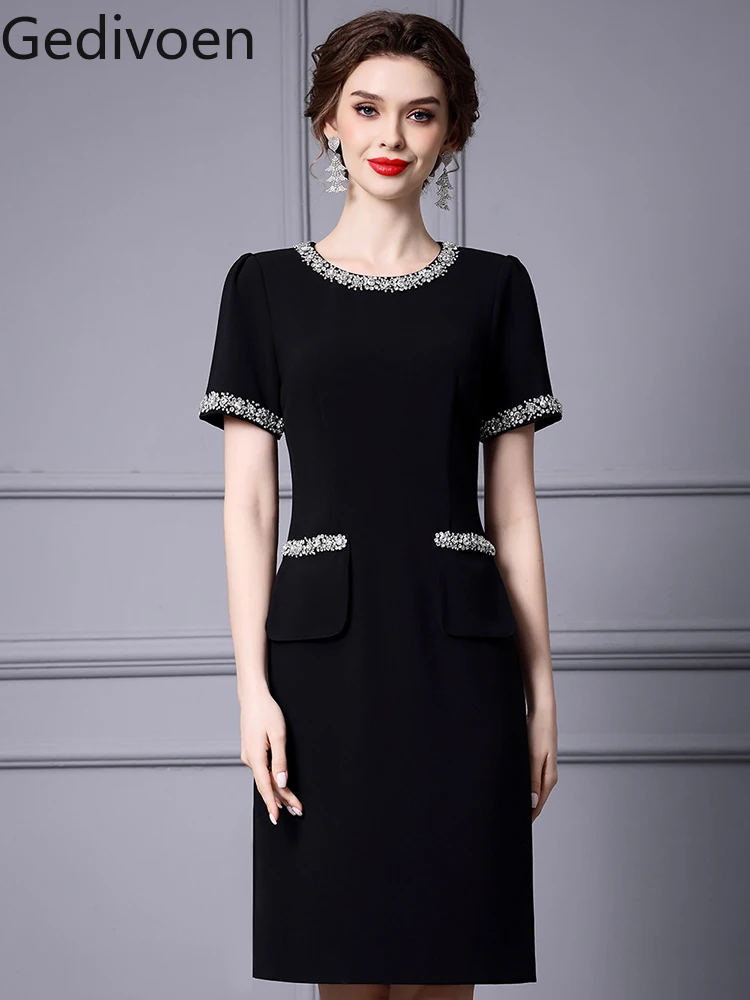 

Gedivoen Summer Fashion High Quality dresses Slim Pencil midi