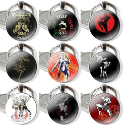 Muay Thai Boxing Gloves Glass Metal Pendant Key Chain Classic Men Women Key Ring Accessories Jewelry Gifts