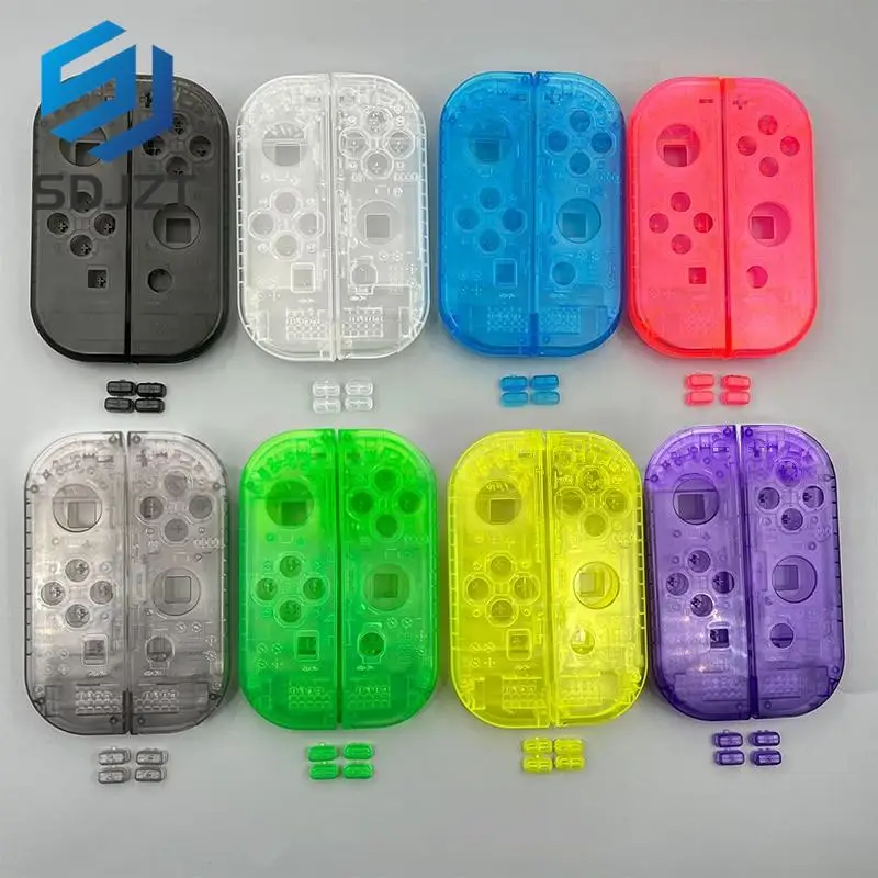 For Replacement Clear Transparent Shell Cover SL SR Buttons for Nintendo Switch NS Joy Con Controller