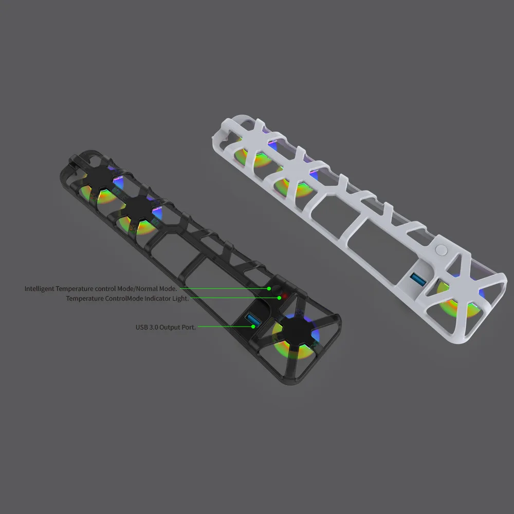 For PS5slim host rear cooling fan digital version optical drive version with RGB light temperature control cooling fan TP5-3538S