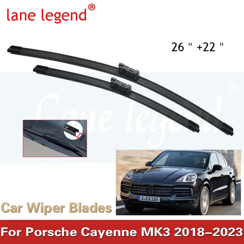 

For Porsche Cayenne 9YA 9YB MK3 2019 2020 2021 2022 2023 Frameless Wiper Blades Front Windows Windscreen Windshield Accessories