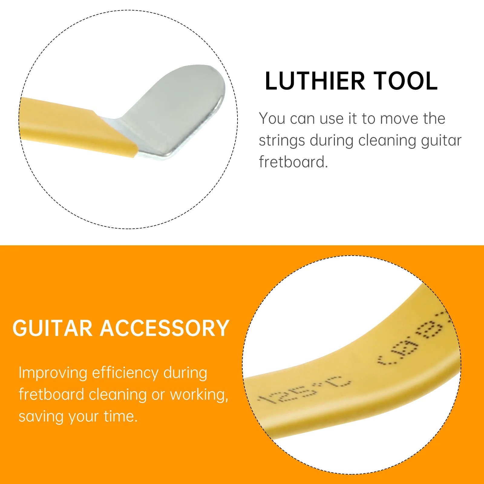 4 PCS String Separator Guitar Accessory Spreader for Cleaning Fretboard Tool Repair Electric Yellow