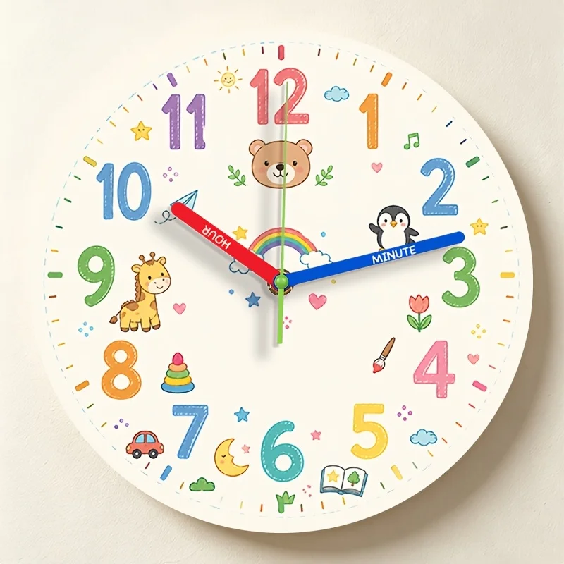 1pc, Colorful Digital Clock with Large Numerals Display, a Warm Time-telling Decorative Wall Clock, Perfect for Living Room and Bedroom Decor, an Ideal Gift for Christmas, Halloween, Birthdays, and Other Occasions. The Decorative Clock Features