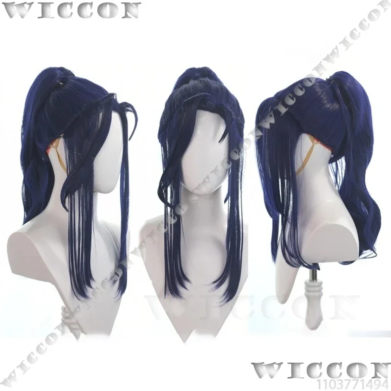 x;3,f6'b7\g,Caitlyn Kiramman Arance S2 Anime Game LOL Cosplay Prop Blue Wig Long Hair Women Cos Holloween Party Cust5;h7'b8\f,4/ view 6