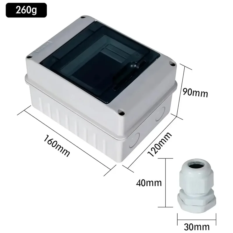 HT Series Junction Box 2/3/5/8/12/18WAY PC Plastic Outdoor IP65 Waterproof Distribution Box Switch Box with Terminal DIN Rail