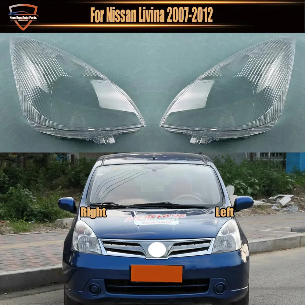 Headlight Cover Transparent Lampshade Lamp Lens Headlamp Shell Plexiglass Auto Replacement Parts For Nissan Livina 2007~2012