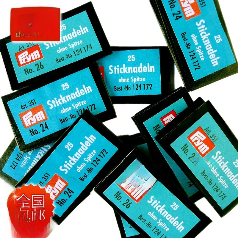 

Брендовые инструменты для ручной вышивки Prym, набор из 25 шт., игла с круглой головкой, игла с тупой головкой, иглы для вышивания крестиком для дома своими руками...