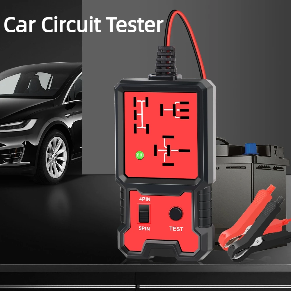 Car Relay Tester LED Indicator Light Automotive Electronic Relay Tester Voltage Tester Car Battery Checker Universal 12V