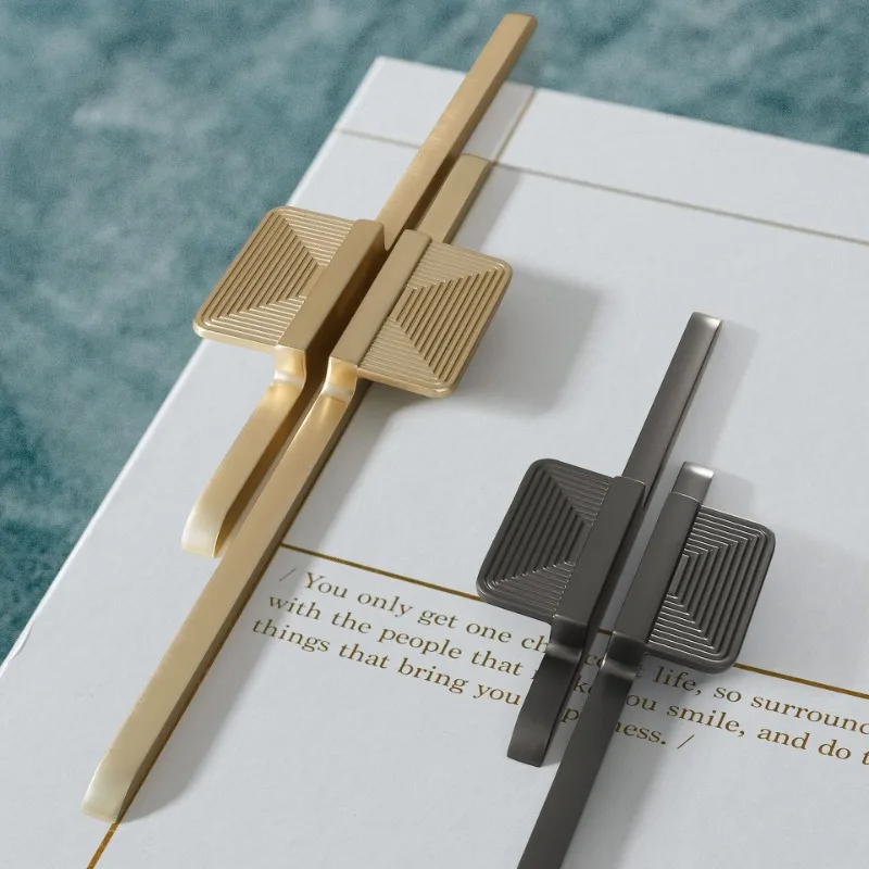 

Modern Simplicity Handles for Furniture Gold/Gray Zinc Alloy Cabinet Door Drawer Wine Cabinet Wardrobe Door Handles