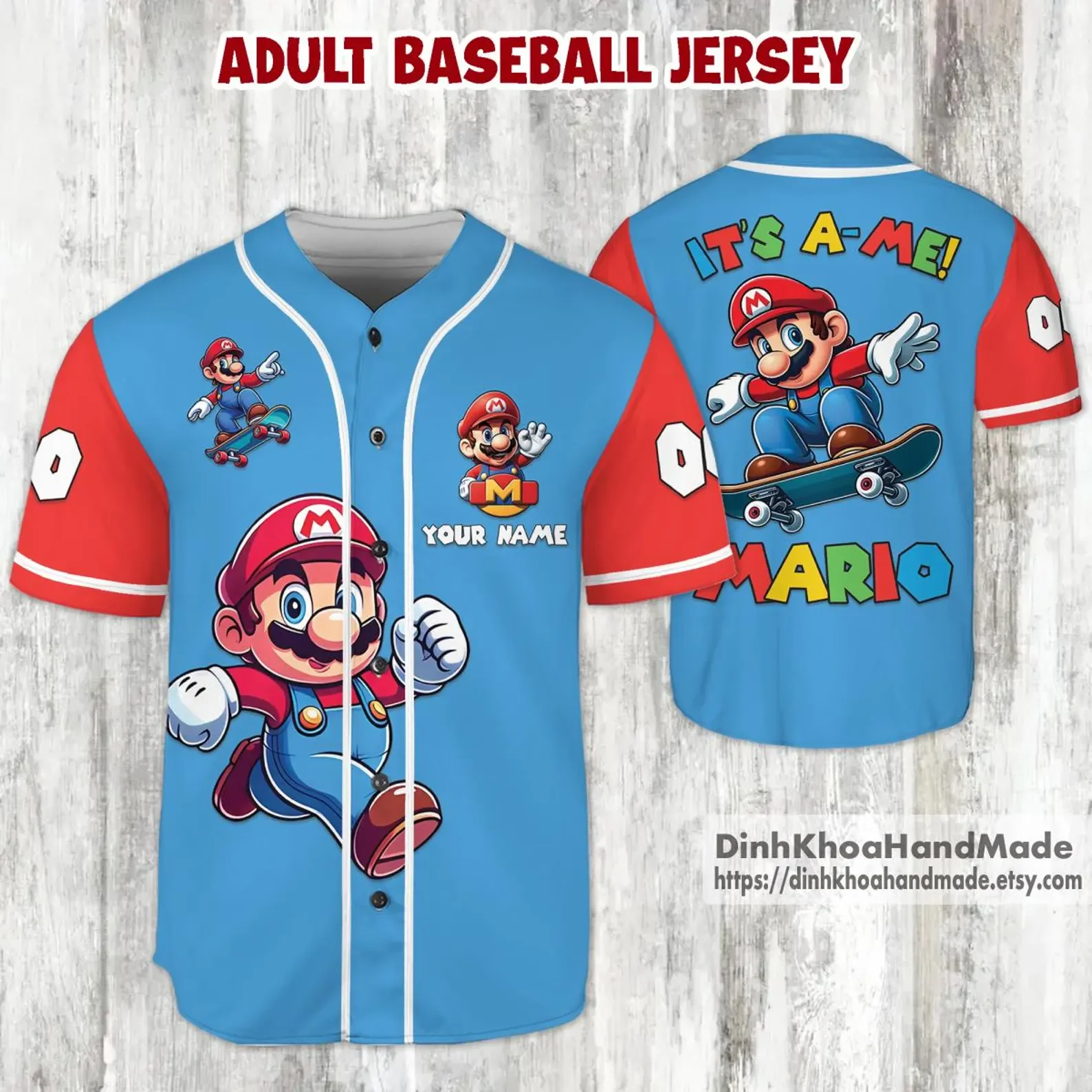 

Летняя модная бейсбольная майка Super Mario, мужская и женская детская повседневная спортивная бейсбольная рубашка с короткими рукавами, топы
