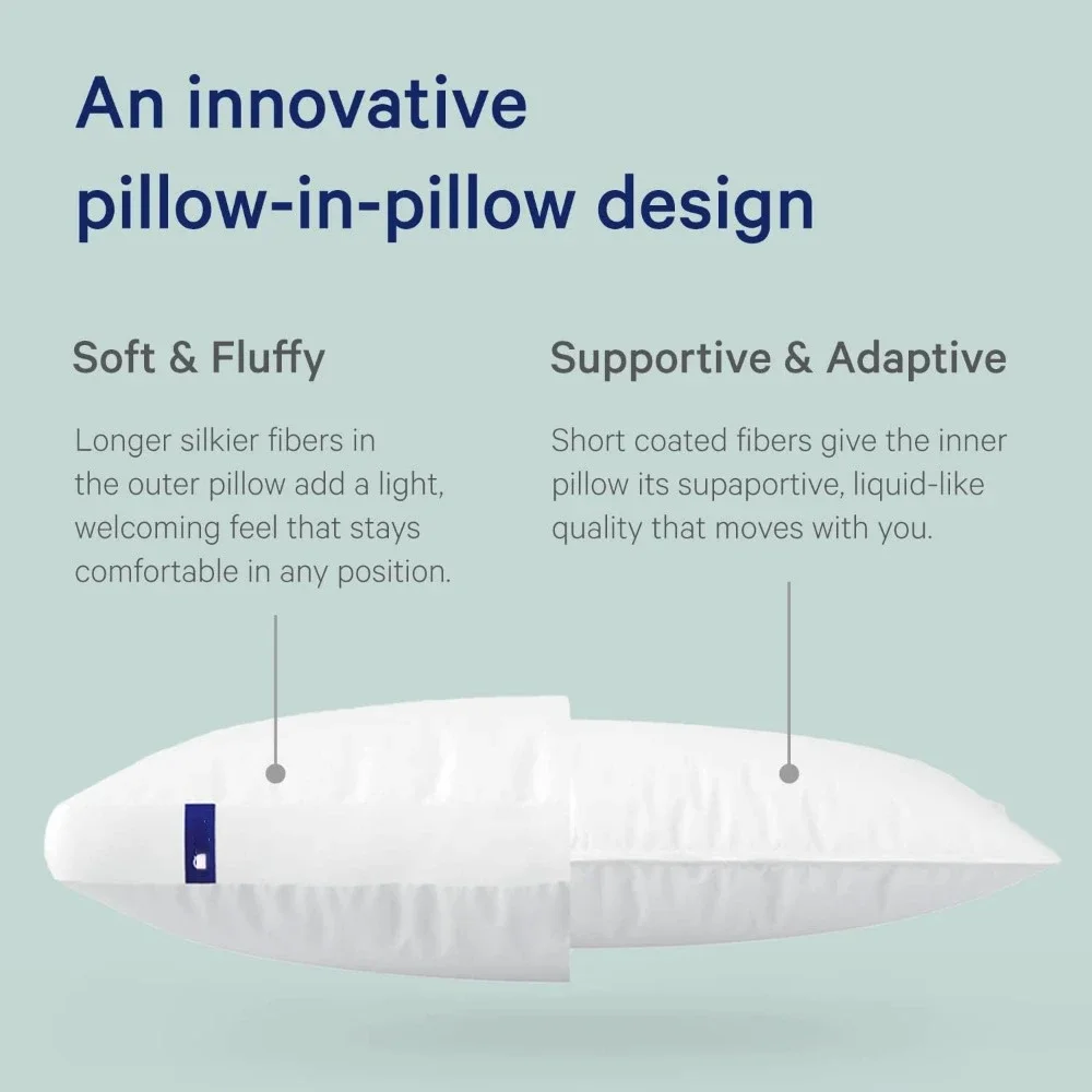 Two Pack Sleeping Pillows Original Pillow for Sleeping Memory Foam Pillow White Standard Sleep Home Textile Garden