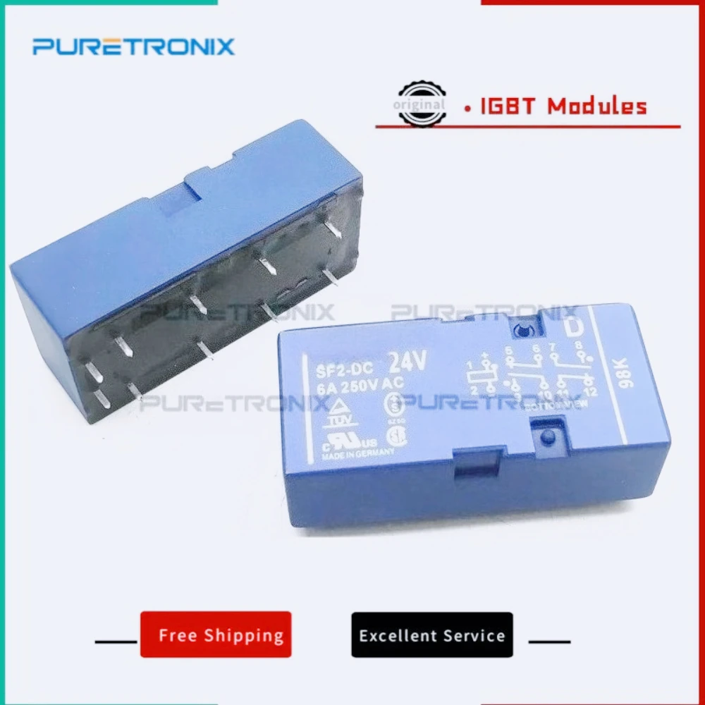 lSF2-DC24V RELAY SAFETY 4PST 6A 24V SF2-DC 24V POLARISED MONOSTABLE SAFETY RELAY with mechanical linked forced contacts operatio