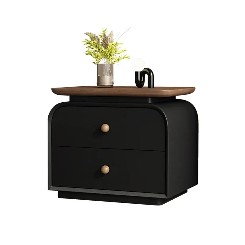 All solid wood small bedside table Italian bedroom bedside storage cabinet