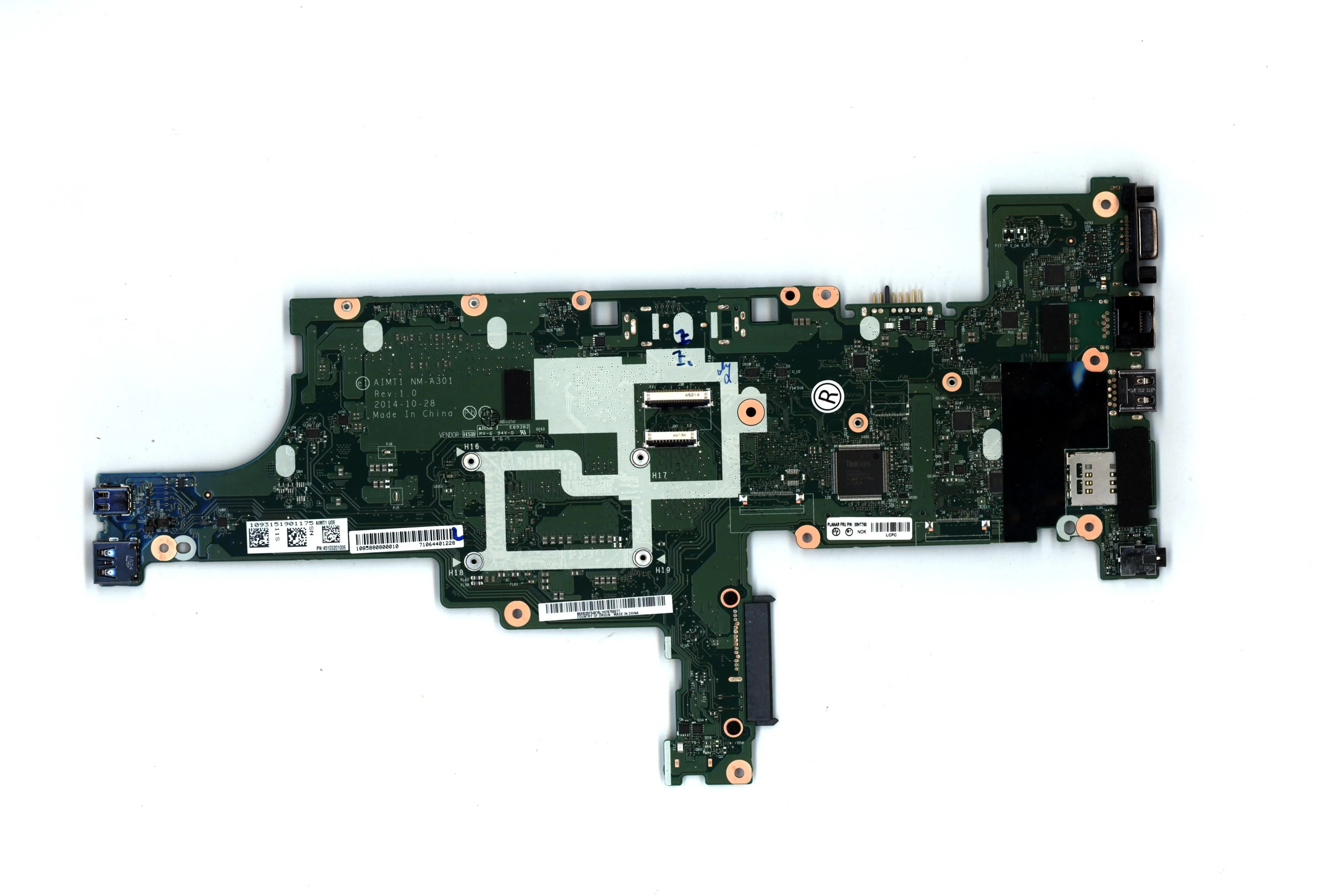 New SN NM-A301 NM-A302 FRU PN 00HT750 Model Multiple CPU I55200U i55300U i75600U UMA DRAM 4G T450s Laptop ThinkPad motherboard