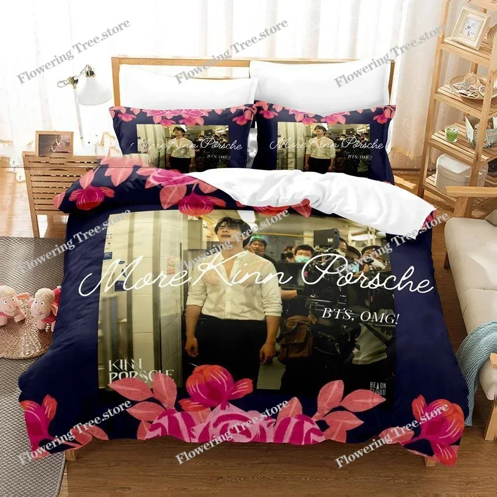 KinnPorsche Mileapo Bedding Set Boys Girls Twin Queen Size Duvet Cover Pillowcase Bed Kids Adult Fashion Home Textileextile02996
