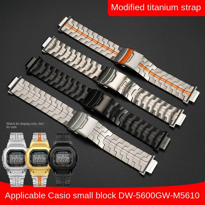 Титановый ремешок для G-shock DW5600 GA2100 для часов Casio 3229 DW-5600E/BBN GW-M5610 GW-B5600HR/BC Титановый ремешок-браслет
