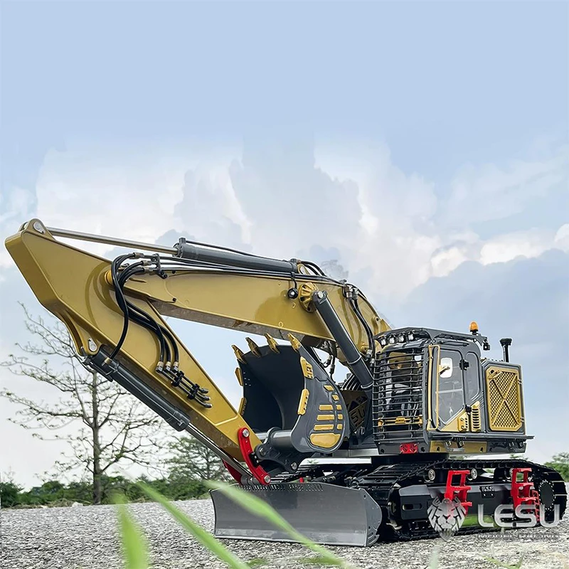 LESU 1/14 AOUE ET35 short tail crawler hydraulic heavy excavator with front shovel