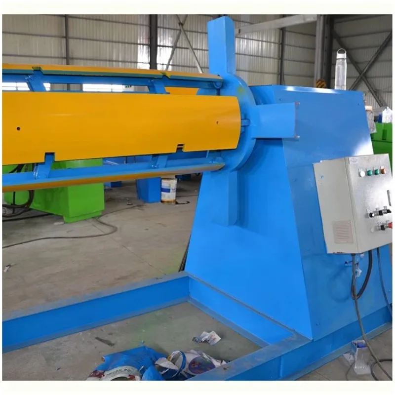 Chrome Plated Double Decoiler Slicer Hydraulic Metal Sheet Coil Automatic Uncoil Machine Bearing 380V/50HZ/3PH 3-Year Warranty