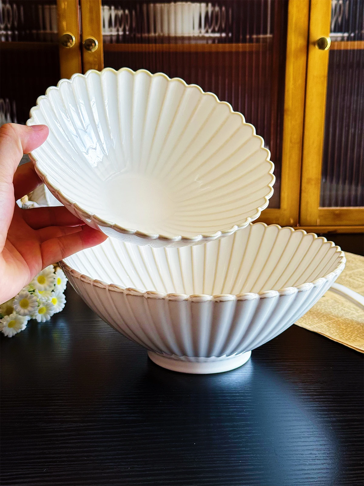 

Retro Large Soup Bowl Home Use Noodle Bowl ape Cerc Bowl for Eating Noodles And Spicy Hot Pot Durable Daily Use Bowl