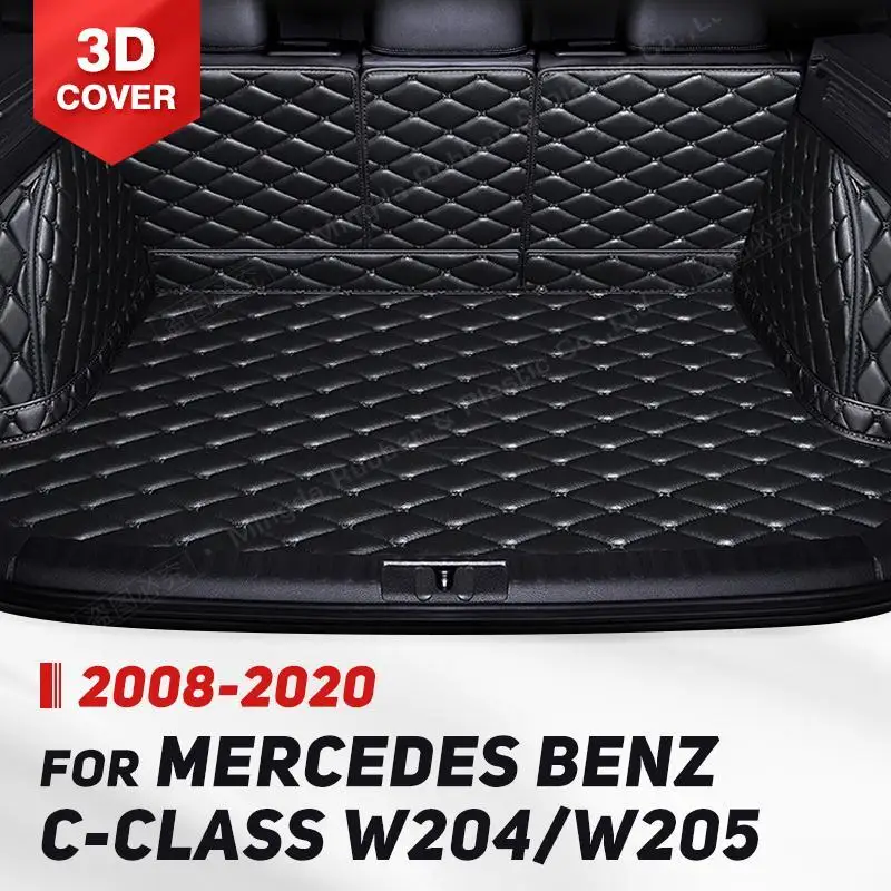 

For Mercedes Benz C Class Sedan 2015-2020 W204 2008-2013 W205 Auto Full Coverage Trunk Mat Car Cargo Liner Interior Accessories