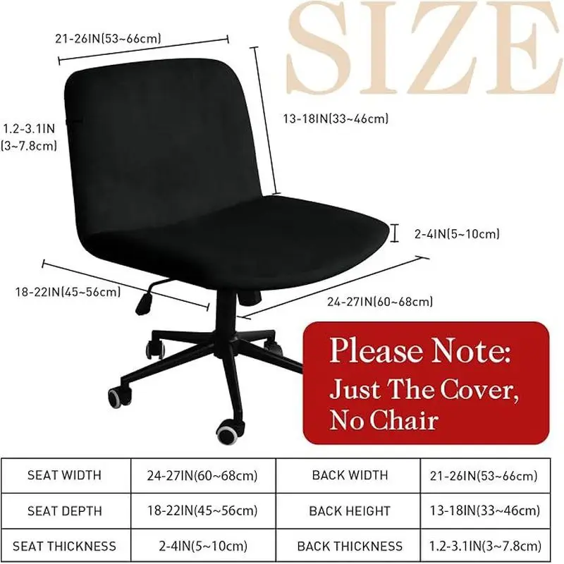 Cross-border office chair cushion cover, elastic and thickened universal wide-back cross-legged stool cover