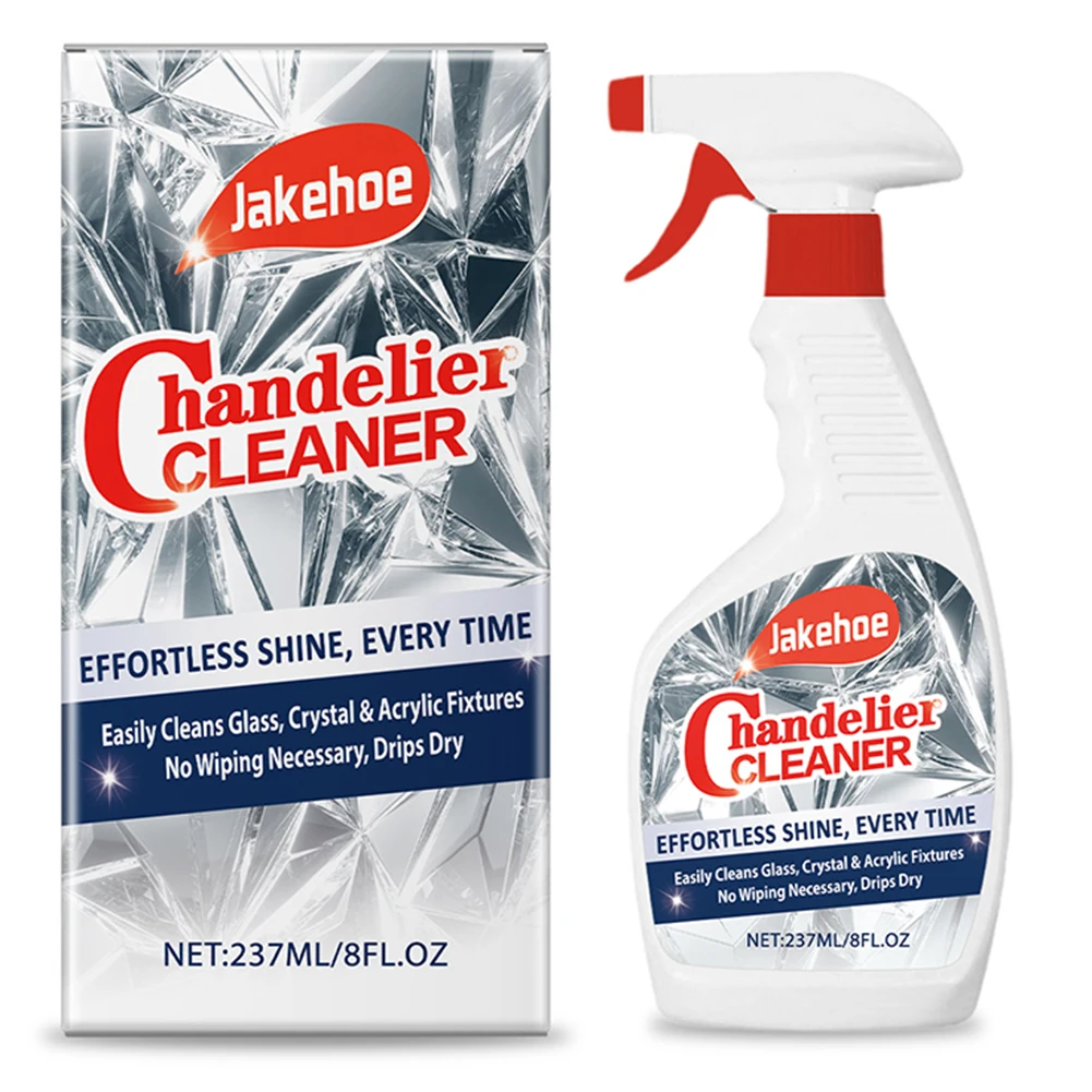8oz Chandelier Cleaner Spray No Wipe Drip Dry Spray Light Buildups Dust Remover Glass Cleaner Spray for Window Loosen Dirt Grime
