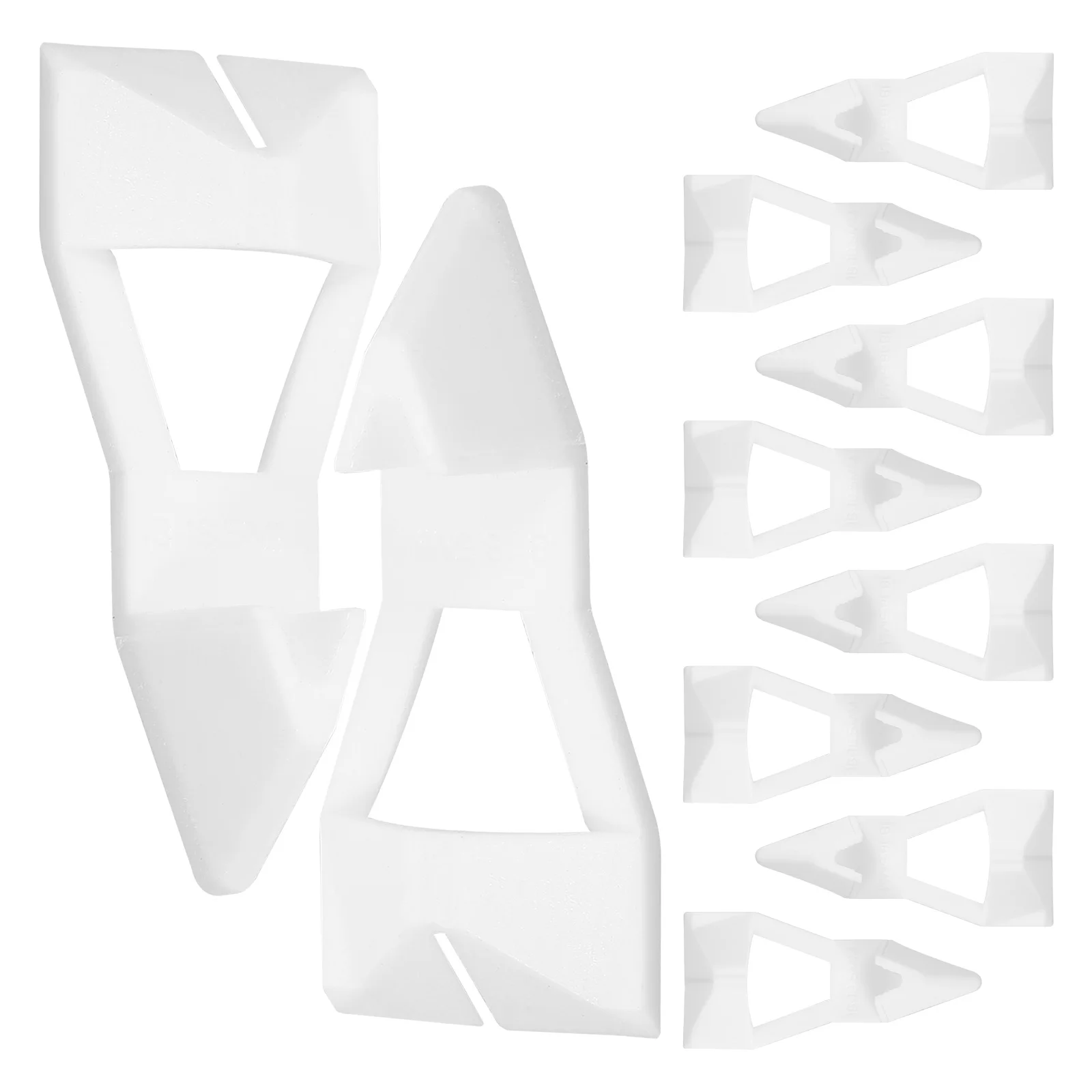 10 staffe per mensole, supporto per pannelli a strati, pioli in plastica trasparente resistente, bianco, 18 mm, armadio guardaroba, ripiani galleggianti