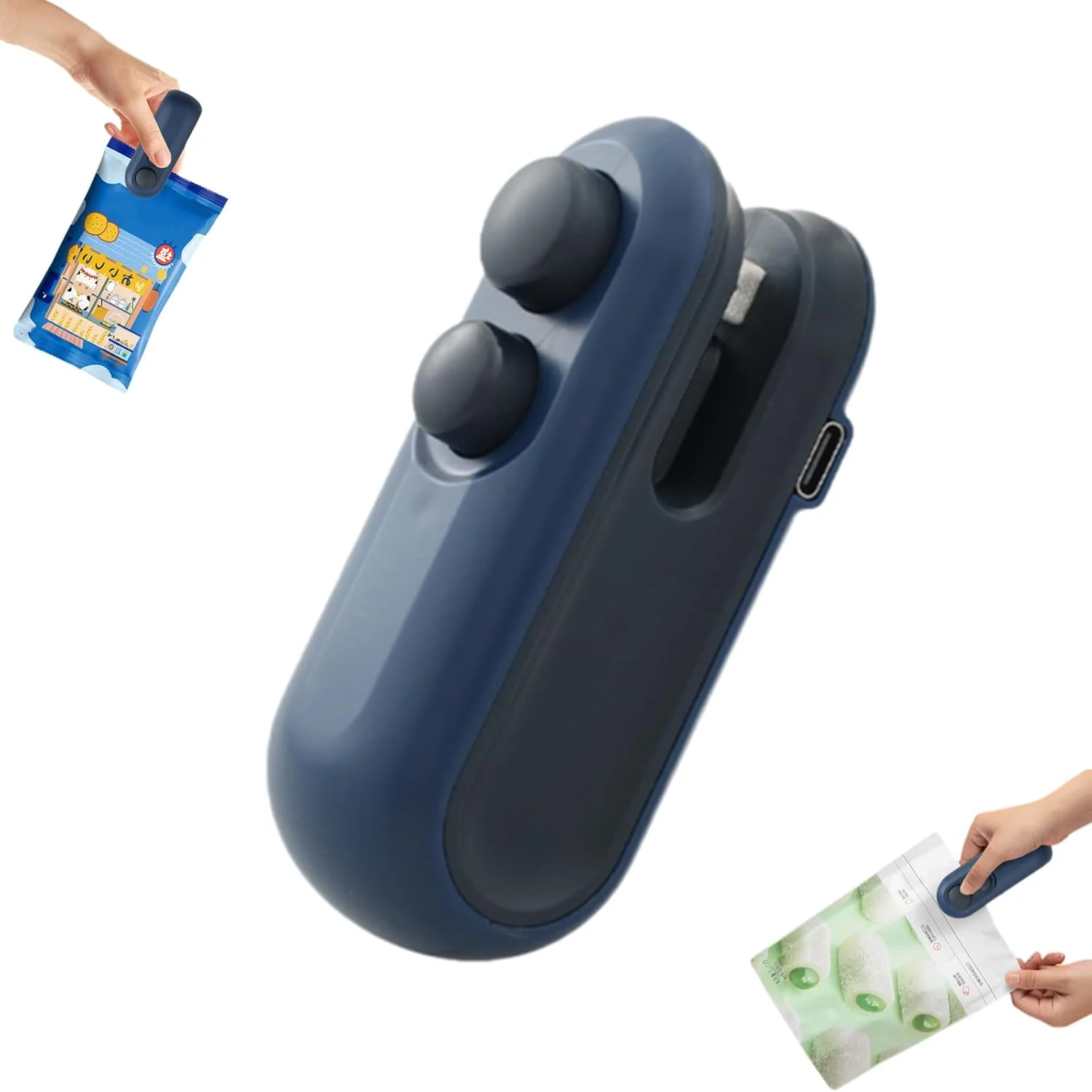 Мини-запайщик пакетов, мини-запайщик пакетов, термосварка 2 в 1, модернизированный аккумуляторный упаковщик пакетов типа C для запечатывания и резки, Keep Ch