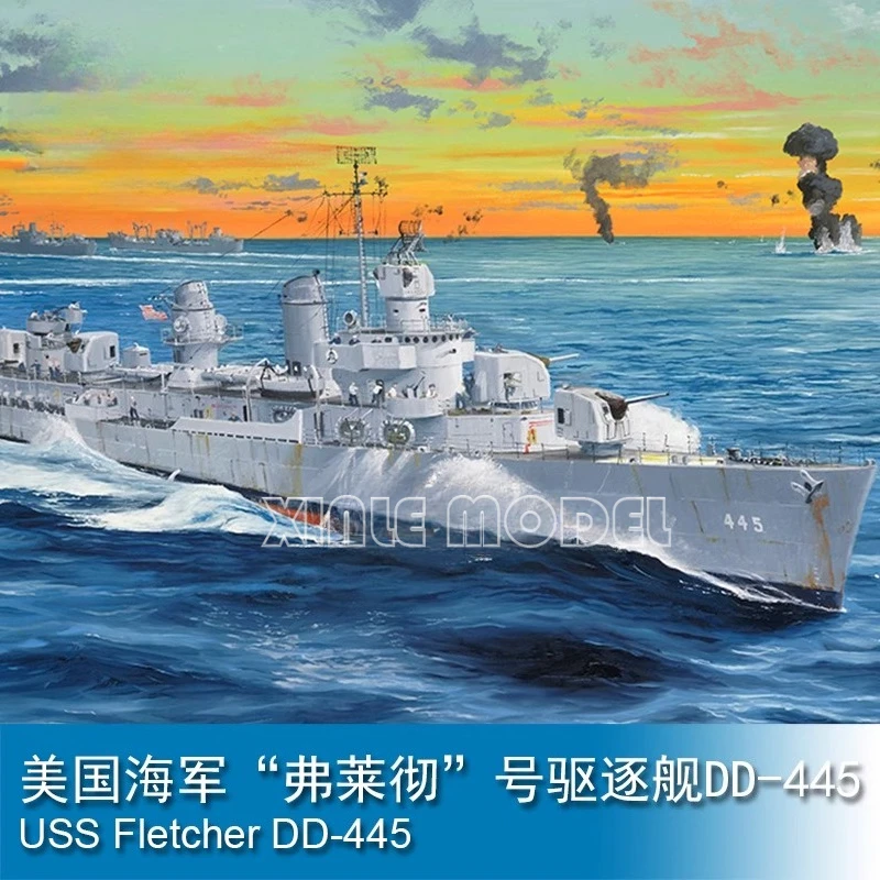 

Trumpeter Plastic Assembled Ship Model Kit 03723 USS Fletcher DD-445 1/200