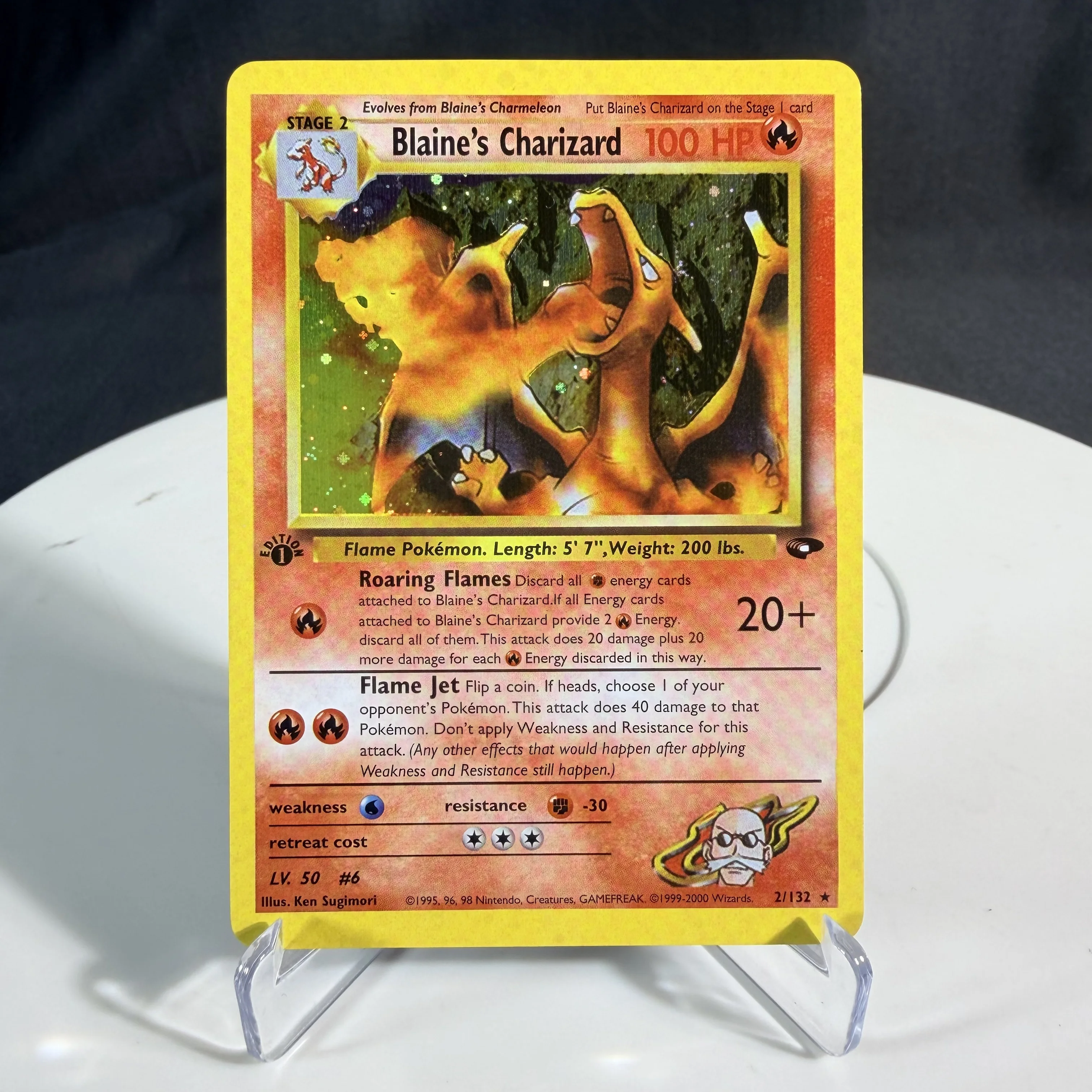

PTCG Proxy Cards Gym Challenge Charizard Venusaur Gyaraados Gengar New Holo Classic PKM Collection Cards Toy Gift
