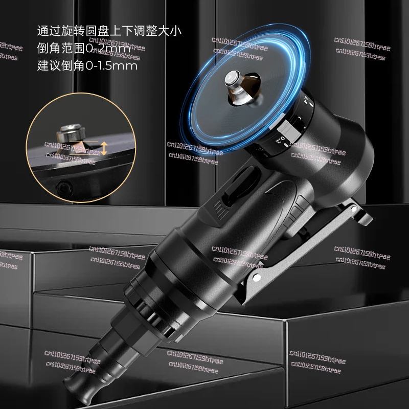 Mini Pneumatic Chamfering Machine, Small Handheld Right Angle Arc Burr Remover for Large Mold Workpiece Deburring