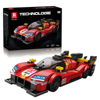 307PCS Speed Racer Building Blocks City Sport Vehicle Model Bricks Desktop Collection Display DIY Toys For Kids Holiday Gifts
