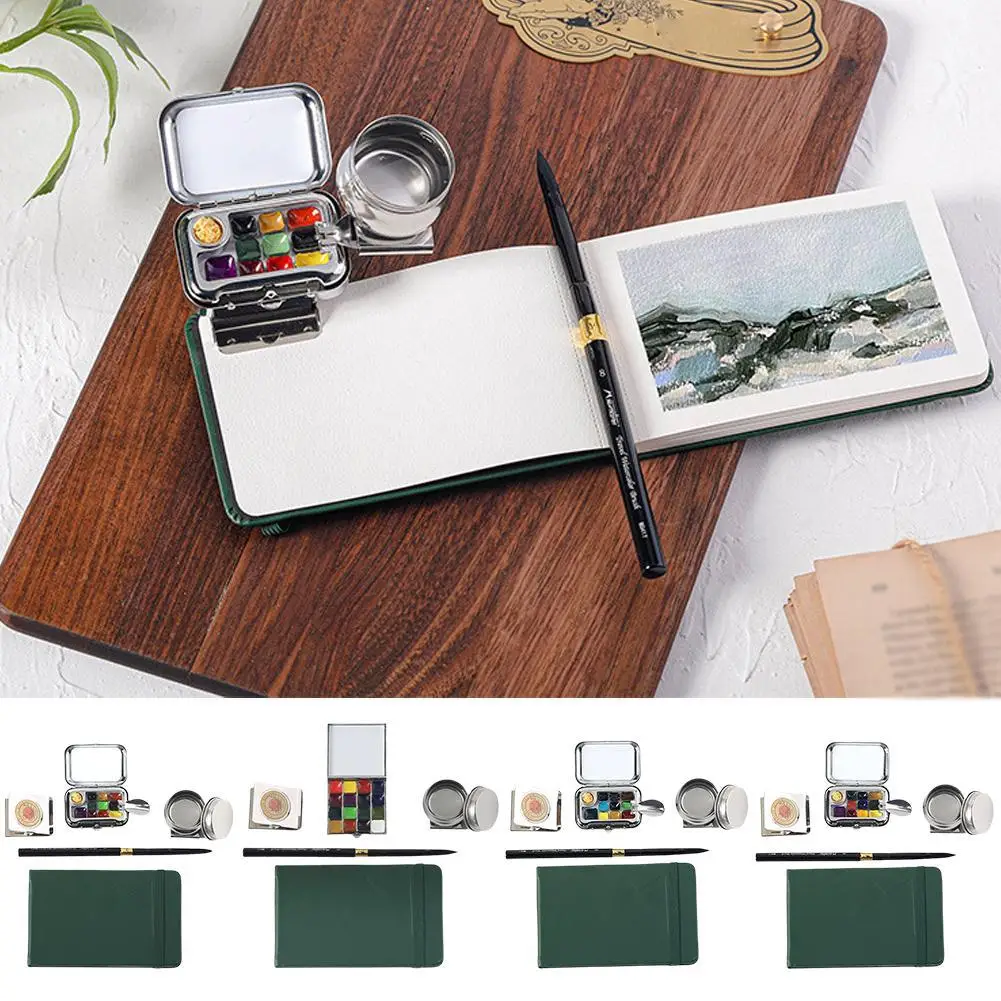 NEW Portable Mini Empty 10 Grid Watercolor Box Watercolor Palette Travel Painting Sketch Moisturizing Box Paint Box Art Supplies