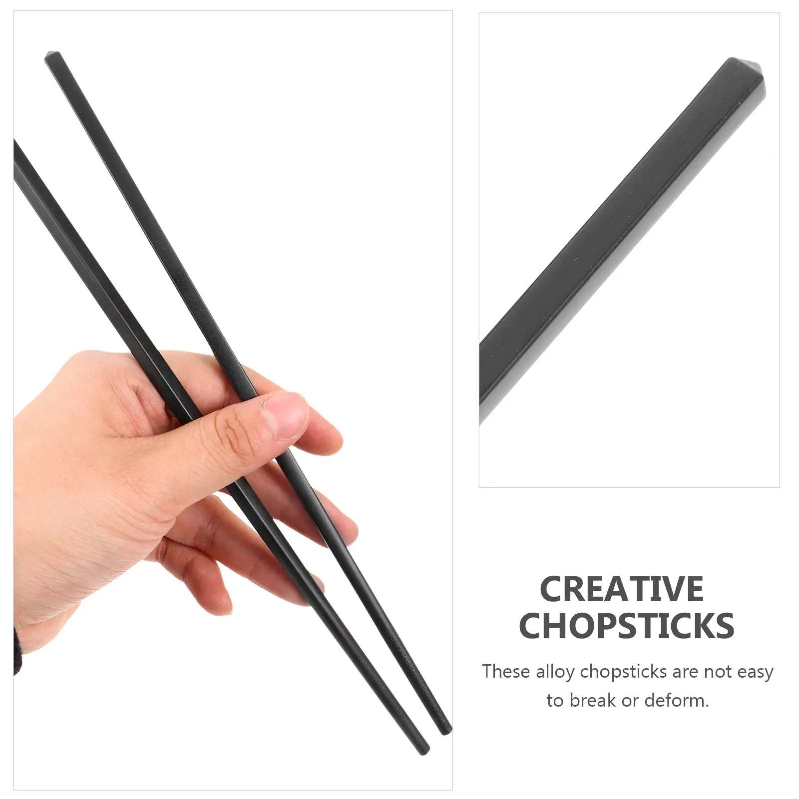 10 Pairs Reusable Alloy Chopsticks Japanese Style – Strong, Sturdy, Easy Clean, No Deform, No Mildew